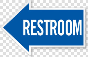 Restroom Sign With Arrow Download   Restroom Signage With Arrow  HD Png Download