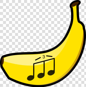 Banana Triplet Notes Svg Clip Arts   Cartoon Banana  HD Png Download