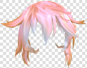 Bangs Long Hair Ponytail Pigtail   Pink Anime Hair Transparent Background  HD Png Download