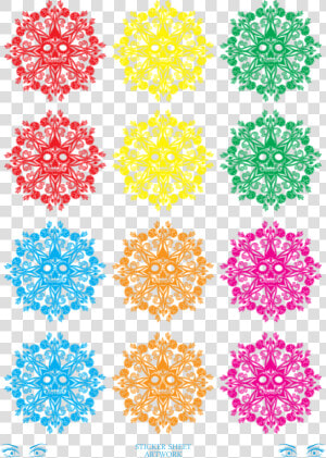 Skull Floral Colour Clip Arts   Portable Network Graphics  HD Png Download