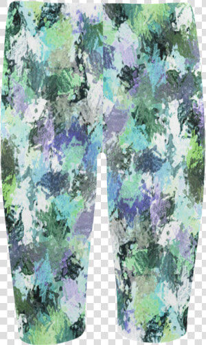 Green Paint Splatter Hestia Cropped Leggings  HD Png Download