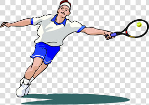   Clip Art Of Tennis Player   Png Download   Playing Tennis Gif Png  Transparent Png