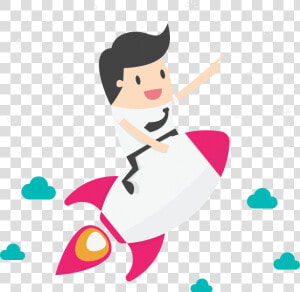 Transparent Frustrated Clipart   Man On Rocket Clipart  HD Png Download