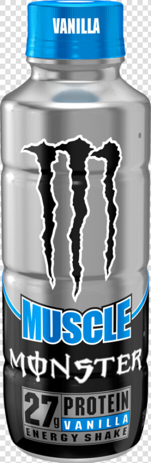 Monster Muscle Vanilla Energy Shake 15 Oz Plastic Bottles   Monster Energy Drink Vanilla  HD Png Download