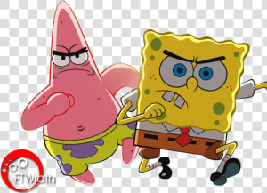 Spongebob Squarepants «digital Renders «digital Wallpapers   Spongebob And Patrick Angry  HD Png Download