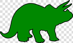 Transparent Dinosaur   Green Triceratops Clipart  HD Png Download