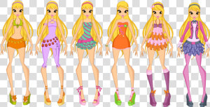 Winx Club Stella All Outfits  HD Png Download