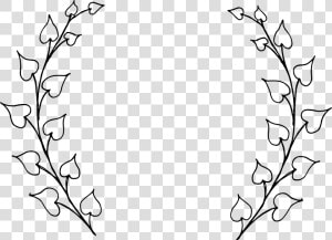 6 Drawn Wreath Vector 3   Line Art  HD Png Download