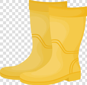 Yellow Wellington Boot   Bottes De Pluie Png  Transparent Png