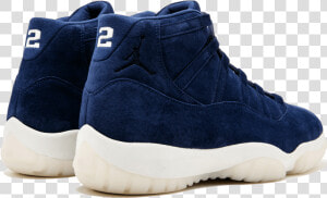 Air Jordan 11 Jeter Navy Suede 351792 147   Derek Jeter Jordan 11  HD Png Download