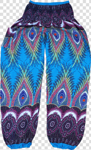 Blue Flare Harem Pants From Bohemian Island   Pattern  HD Png Download