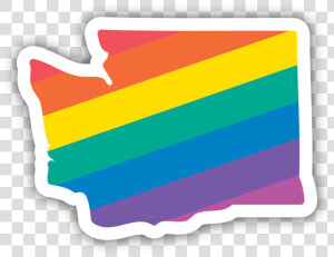 Washington Rainbow Sticker   Plot  HD Png Download