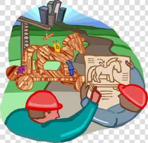 Vector Illustration Of Construction Engineers Plan  HD Png Download