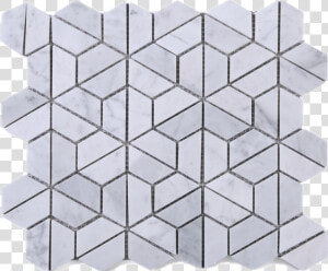 Hexagon Carrara Marble Mesh Mounted Mosaic Tile  HD Png Download