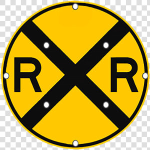 Ts40 Flashing Grade Crossing Advance Warning Sign Day   Traffic Signs Railroad Crossing  HD Png Download