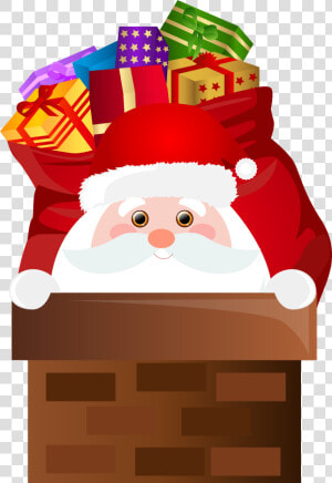 Santa Claus   Png Download   Santa Claus Chimney Clipart  Transparent Png