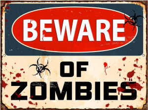 Beware Of Zombies Png  Transparent Png