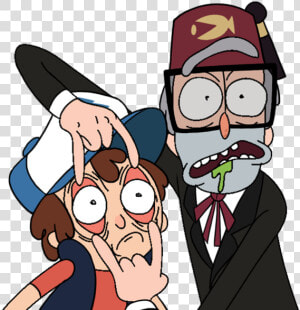 Rick And Morty Clipart Different Kind   Rick And Morty And Gravity Falls Fanart  HD Png Download