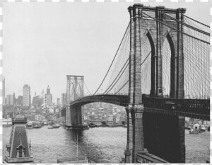 Brooklyn Bridge Over East River And Surrounding Ar   Self anchored Suspension Bridge  HD Png Download