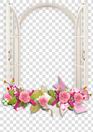 Window Picture Frames Clip Art   Flower Transparent Photo Frame  HD Png Download