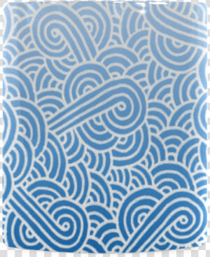 Ombre Blue And White Swirls Doodles White Mug   Placemat  HD Png Download