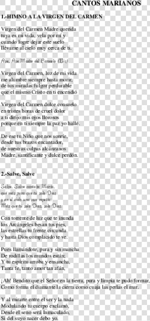 Cantos A La Virgen Del Carmen  HD Png Download