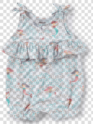 Mermaid Printed Bubble Romper Onesie Baby   Pattern  HD Png Download