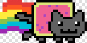 Nyan Cat Pixel Art  HD Png Download