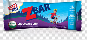 Chocolate Chip Packaging   Clif Zbar Chocolate Chip  HD Png Download