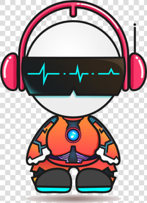 Wearing Sunglasses People Universe Headphones To Listening   Cartoon People With Headphones  HD Png Download