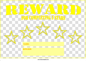 5 Star Printable Reward Certificate Main Image   Graphic Design  HD Png Download