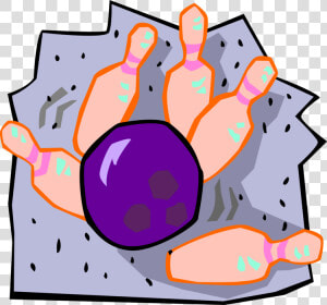 Vector Illustration Of Game Of Bowling Ball Striking   Ten pin Bowling  HD Png Download