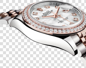 Diamond Datejust Jewellery Clock Watch Rolex Watches   Analog Watch  HD Png Download