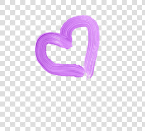  purple  heart  painting  sticker  cute  love   Cute Purple Heart Transparent  HD Png Download