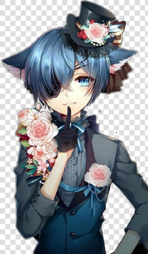  freetoedit  ciel  phantomhive  neko  black  butler   Ciel Transparent Black Butler  HD Png Download