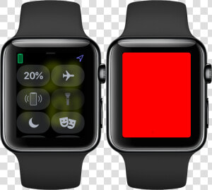 Apple Watch Flashlight Modes   Red Light On Watch  HD Png Download