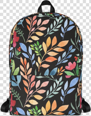 Watercolor Floral Print Backpack   Backpack  HD Png Download