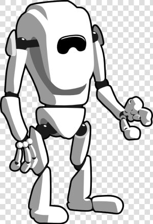 Vector Robotics Black And White   Art On Robot Black And White  HD Png Download