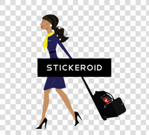 Flight Attendant Pic   Flight Attendant Clipart Silhouette  HD Png Download