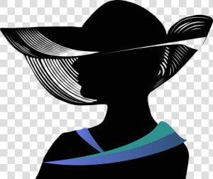 Abstract Woman Png Clipart Png Icon   Woman In Hat Silhouette Png  Transparent Png