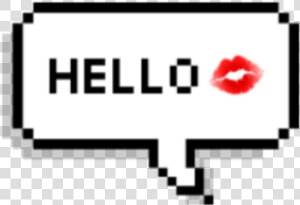  hello  hola  besos  beso  kiss  kisses  pixel  pixelart   Go Away Speech Bubble  HD Png Download