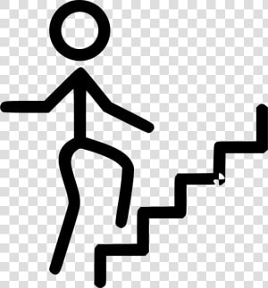 Person Climbing Stairs   Take The Stairs Instead Lift  HD Png Download