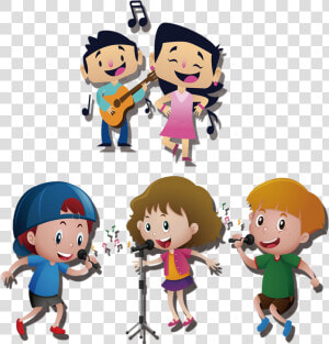 Performance Singing Clip Art   Transparent Children Singing Clipart  HD Png Download