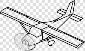 Single Engine Airplane Medium   Single Engine Plane Drawing  HD Png Download