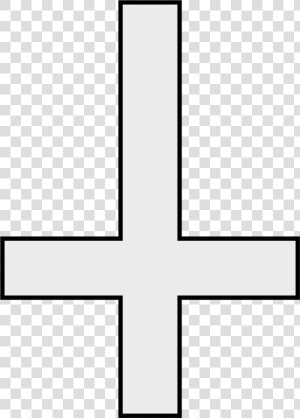 Upside Down Cross Png   Upside Down Cross Outline  Transparent Png