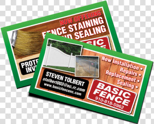 Deck And Fence Business Card Samples  HD Png Download