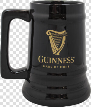 Guinness Black Ceramic Harp Beer Tankard   Guinness Beer Mug  HD Png Download