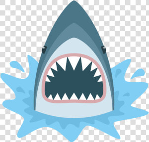 A Illustration Of The Shark From Jaws  The Movie   Shark Mouth Open Drawing  HD Png Download