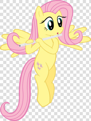 Supermatt314  Female  Flute  Fluttershy  Flying  Instrument    Fluttershy Ponies With Instruments  HD Png Download