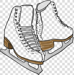 Skates Drawing Draw   Figure Skating Skates Drawing  HD Png Download